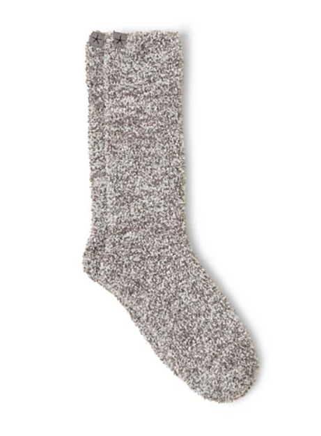 CozyChic Heathered Socks, Charcoal/White