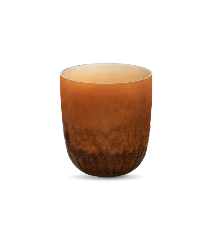 Bronze Luster Crackle Glass Vase