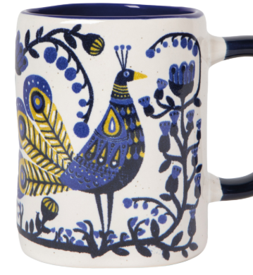 Peacock Perch Mug