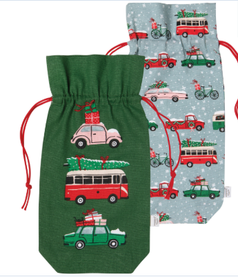 Holiday Traffic Christmas Wine Bag