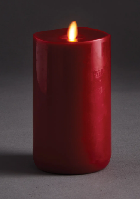 Red Pillar Candle, 3.5" x 5"
