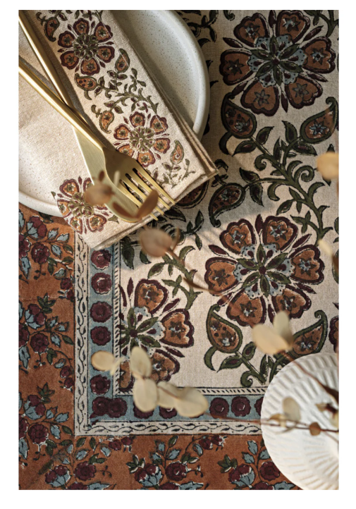 Elysian Block Print Napkins, Set Of 4