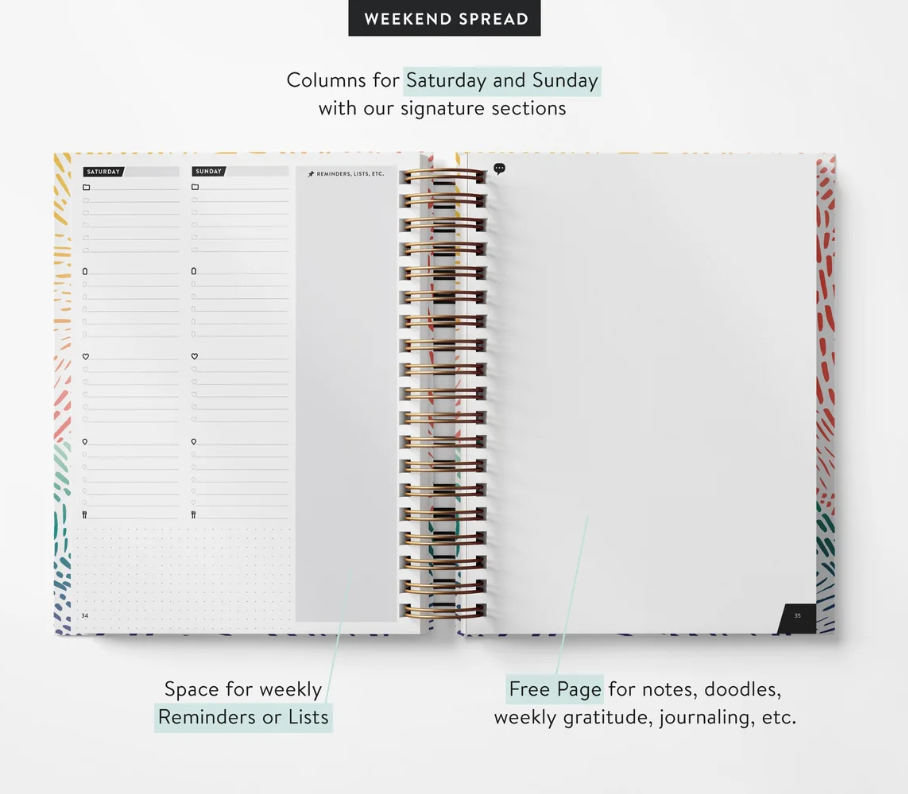 Rainbow Sunset Daily Planner