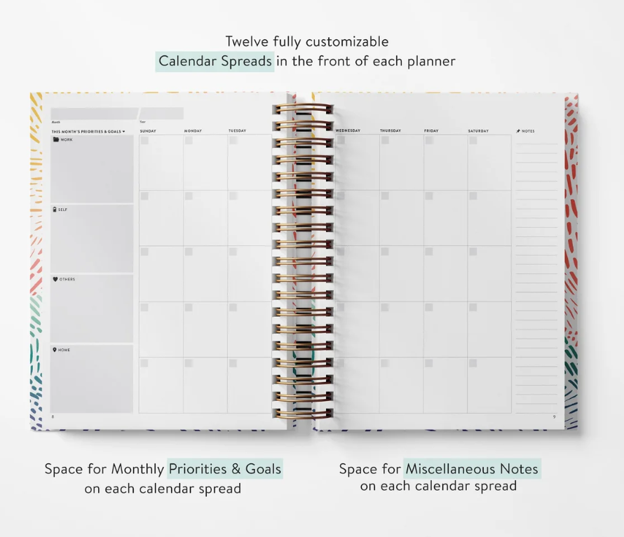 Rainbow Sunset Daily Planner