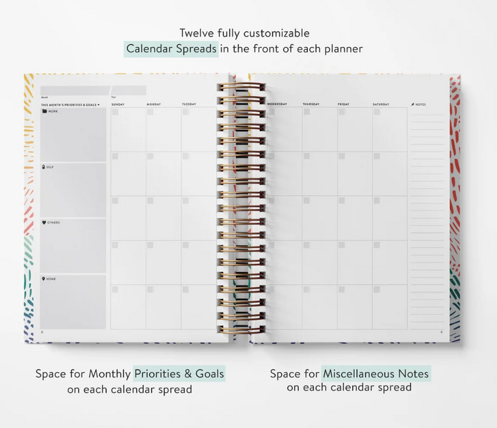 Rainbow Sunset Daily Planner