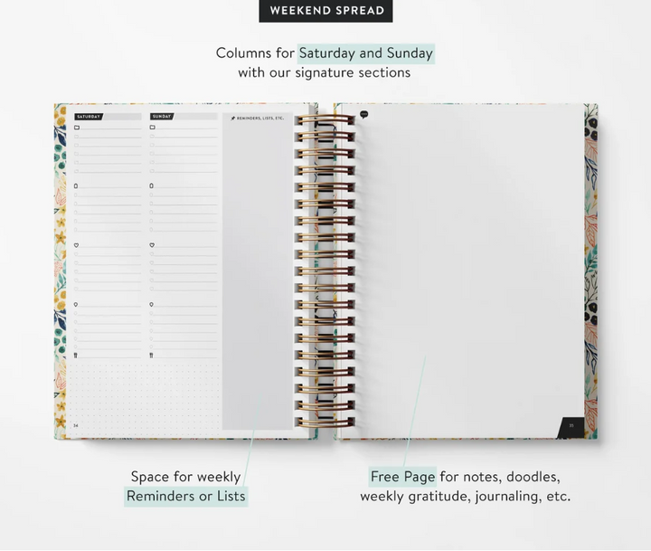 Fresh Blossoms Weekly Planner