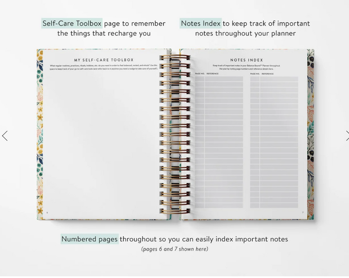 Fresh Blossoms Weekly Planner