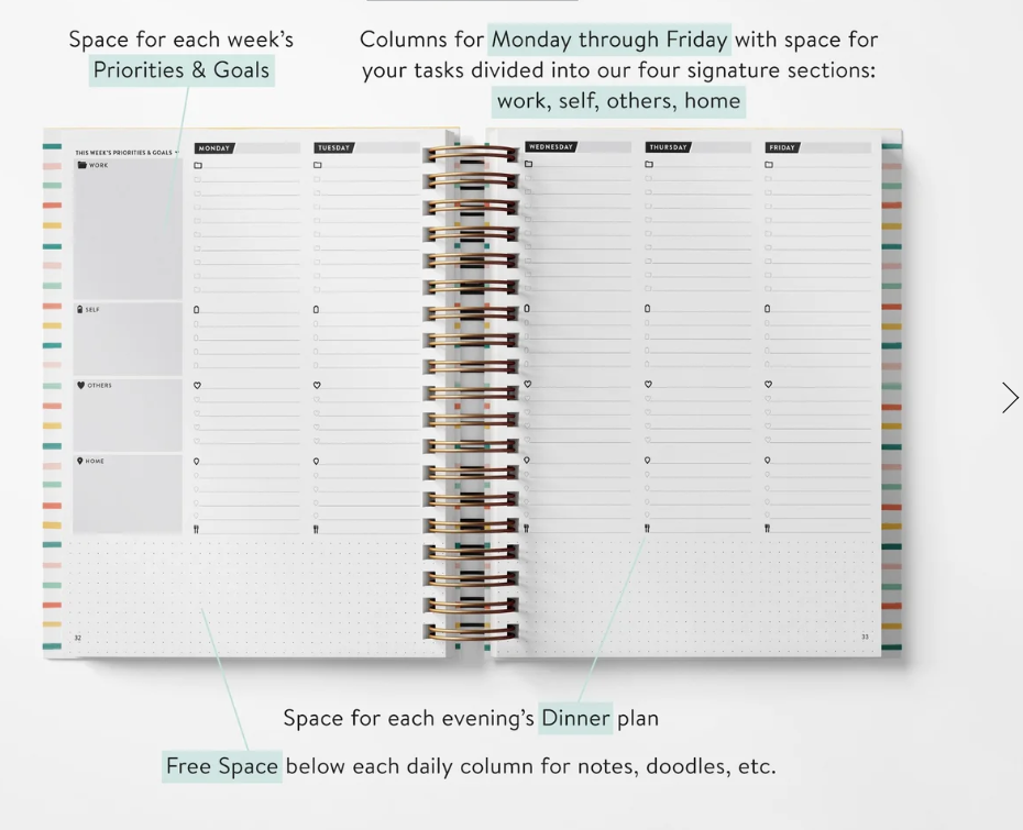 Colorful Stripe Weekly Planner