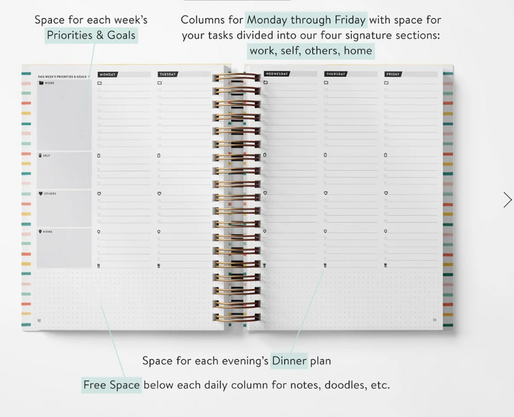 Colorful Stripe Weekly Planner