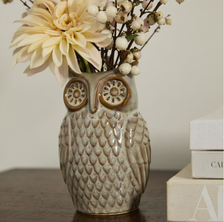Great Grey Owl Budvase