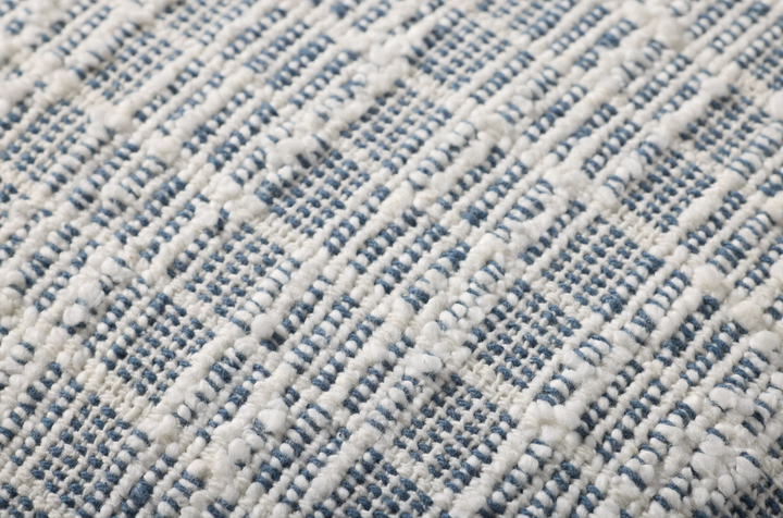 Blue/White Textured Pillow, 22" x 22"
