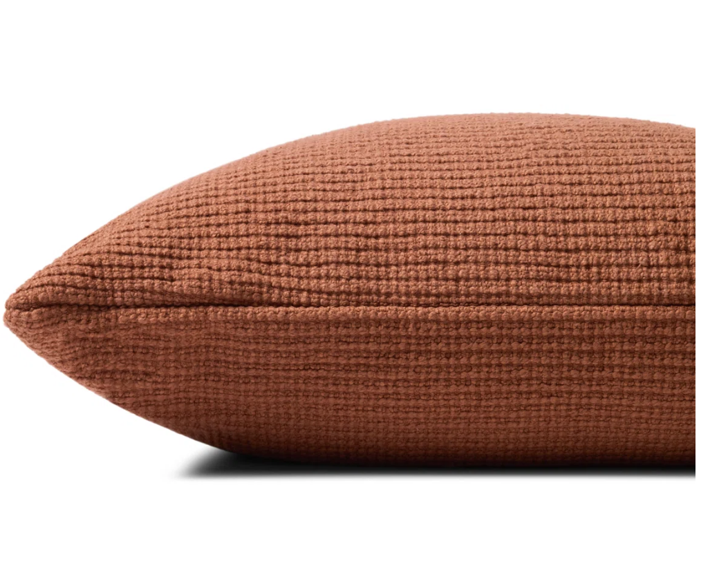 Rust Textured Pillow, 22" x 22"