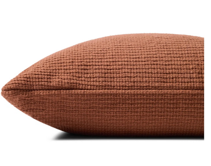 Rust Textured Pillow, 22" x 22"