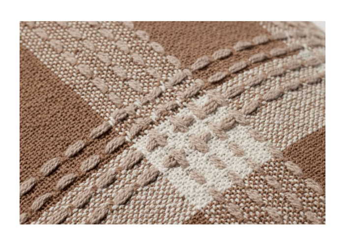 Rust Plaid Lumbar Pillow, 16" x 26"