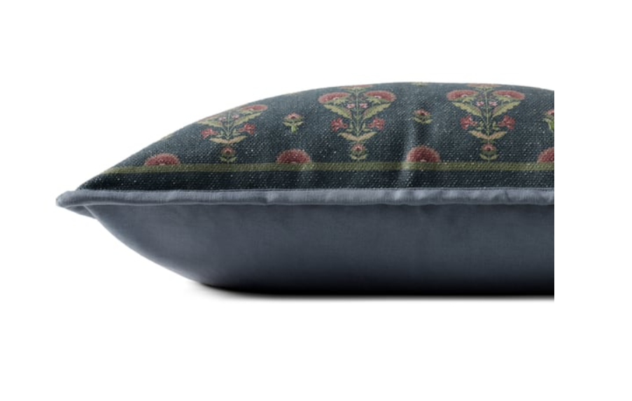 Marigold Blue Lumbar Pillow, 13" x 21"