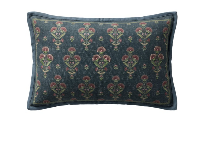 Marigold Blue Lumbar Pillow, 13" x 21"
