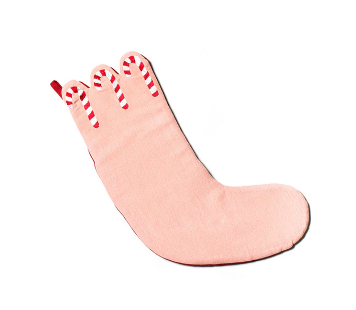 Provence Candy Cane Scallop Stocking