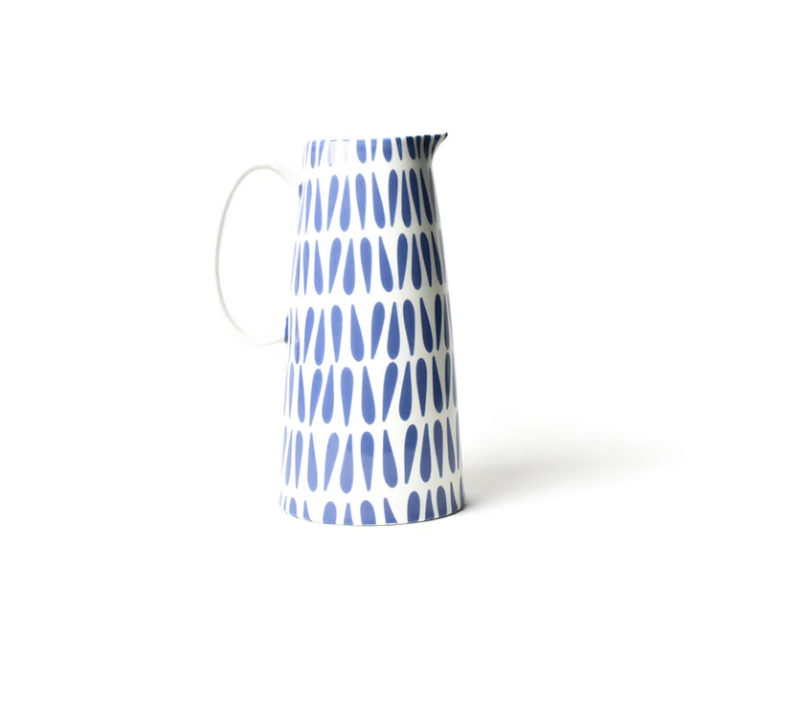 Iris Blue Drop Pedestal Pitcher