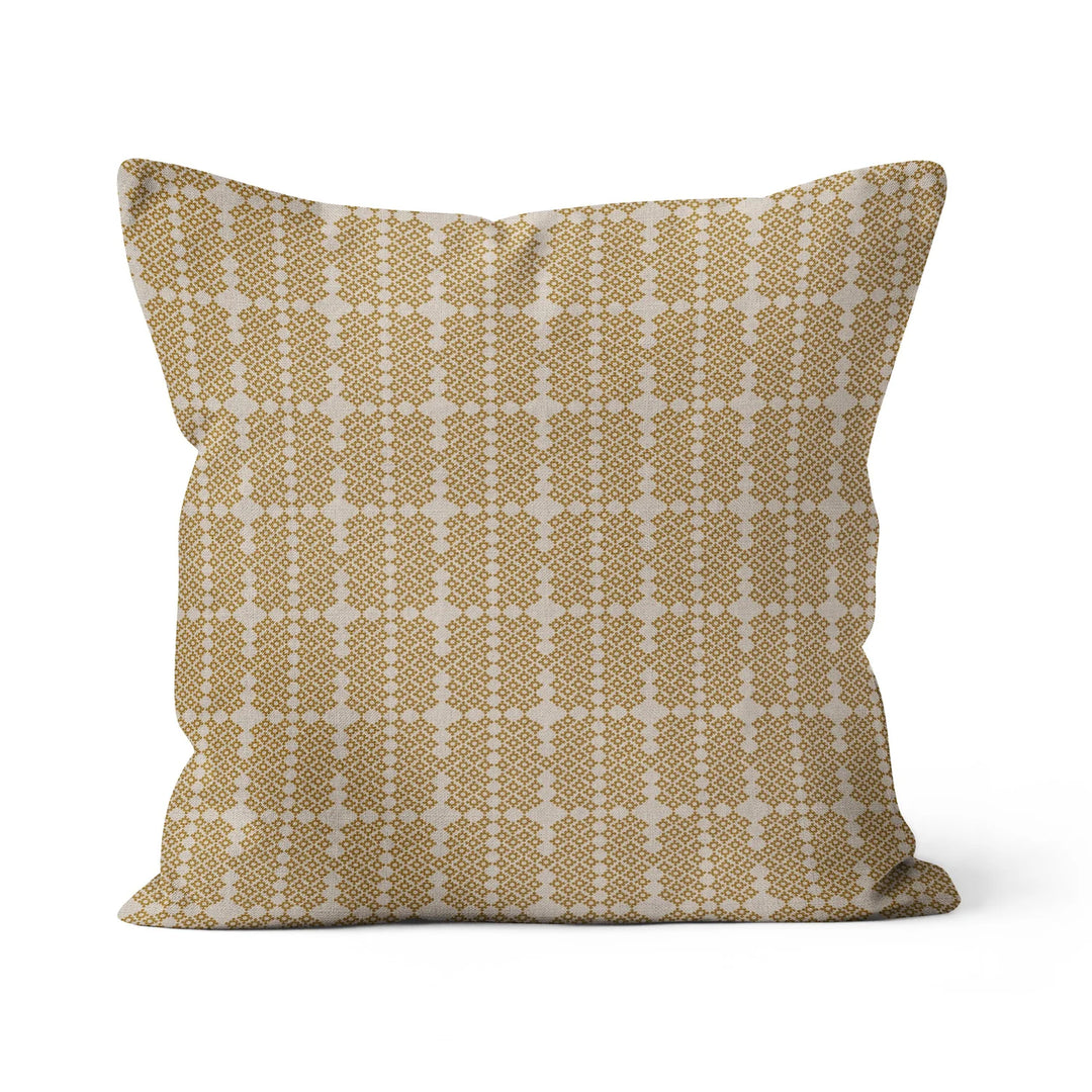 Connect in Ochre Pillow, 18" x 18"