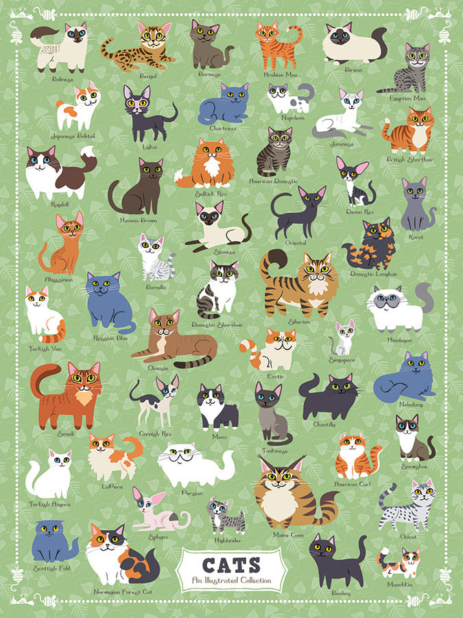 Illustrated Cats Puzzle, 500 Piece