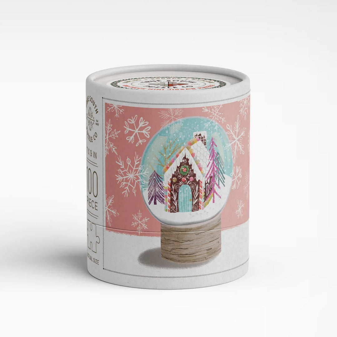 Gingerbread Snow Globe Mini Holiday Greetings Puzzle, 100 Piece
