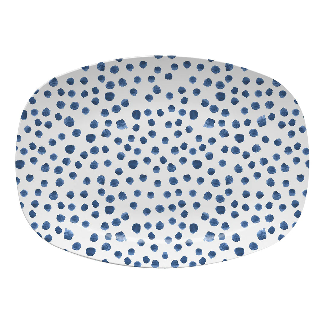 Blue Dotty Platter
