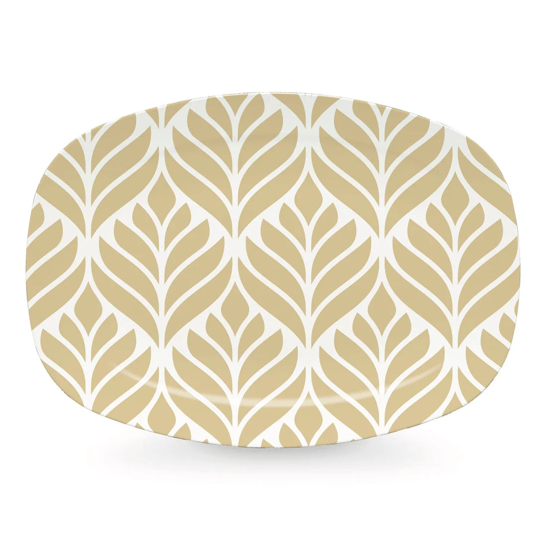 Beige Damask Platter