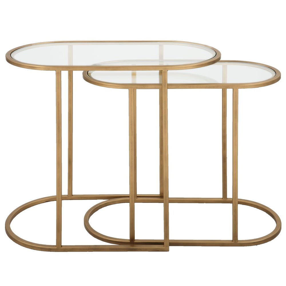 Gold Accent Tables, Set Of 2
