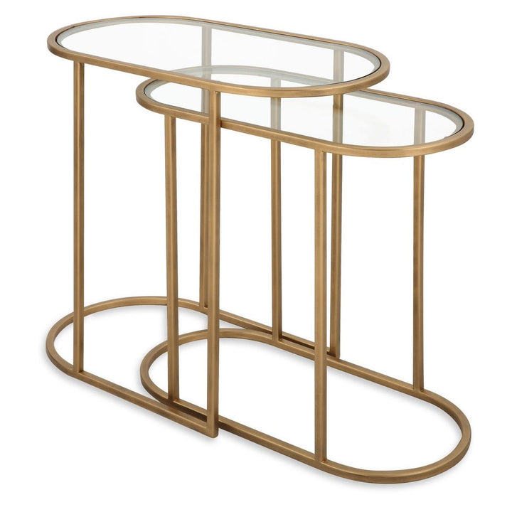 Gold Accent Tables, Set Of 2