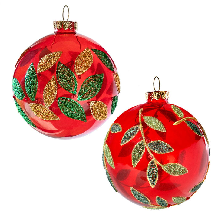 Beaded Leaf Pattern Ornament