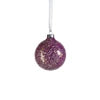 Pink Confetti Glass Ball Ornament, 3.25"