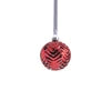Red Metallic Spark Zigzag Ornament, 3.25"