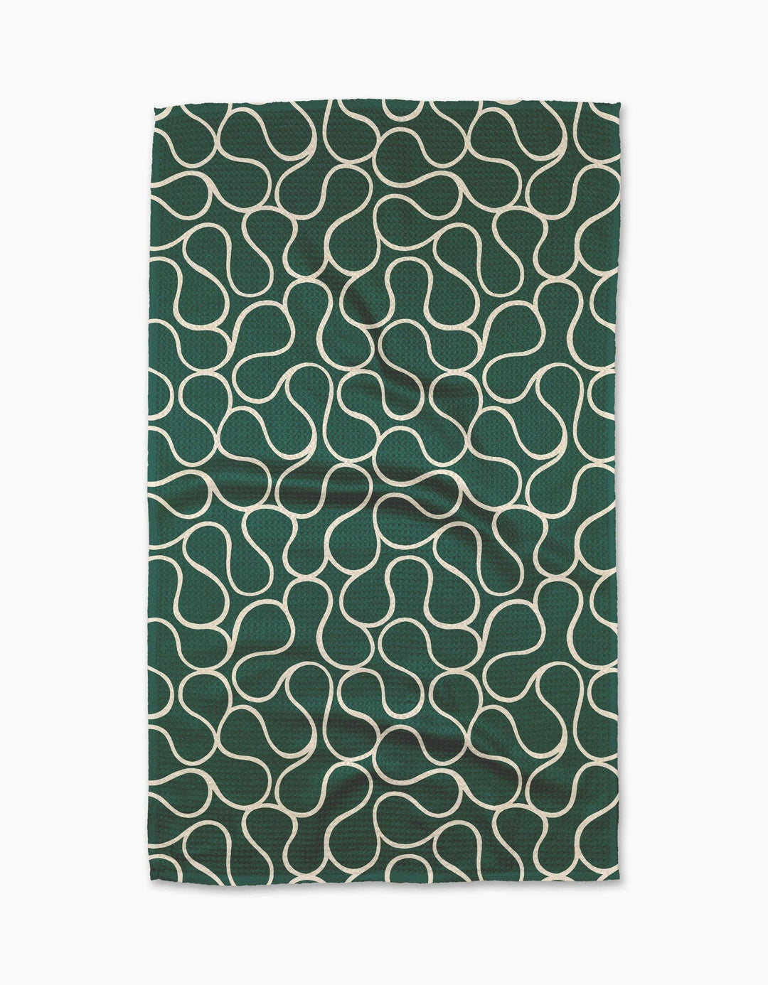 Green Loops Tea Towel