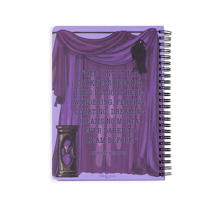 Mini Notebook, The Raven - Purple