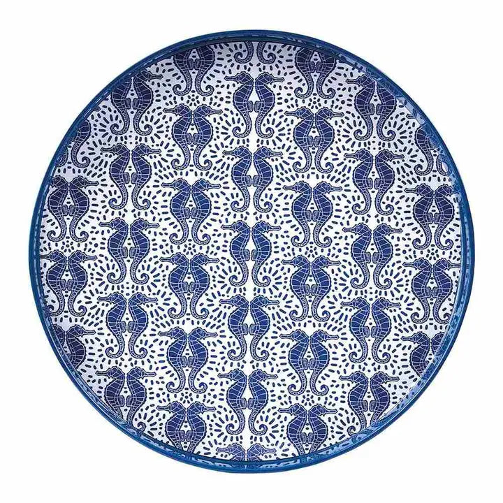 Seahorses 15" Round Tray