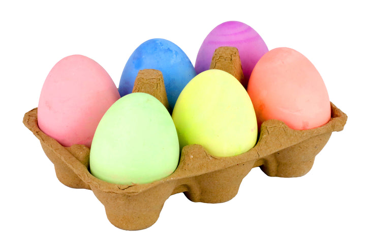 Neon Chalk Eggs, Set Of 6