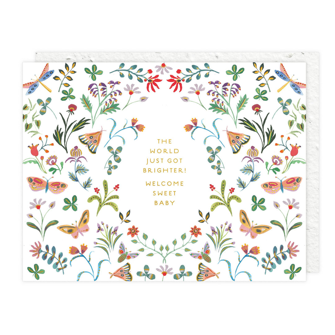 Butterfly Garden - Baby Card