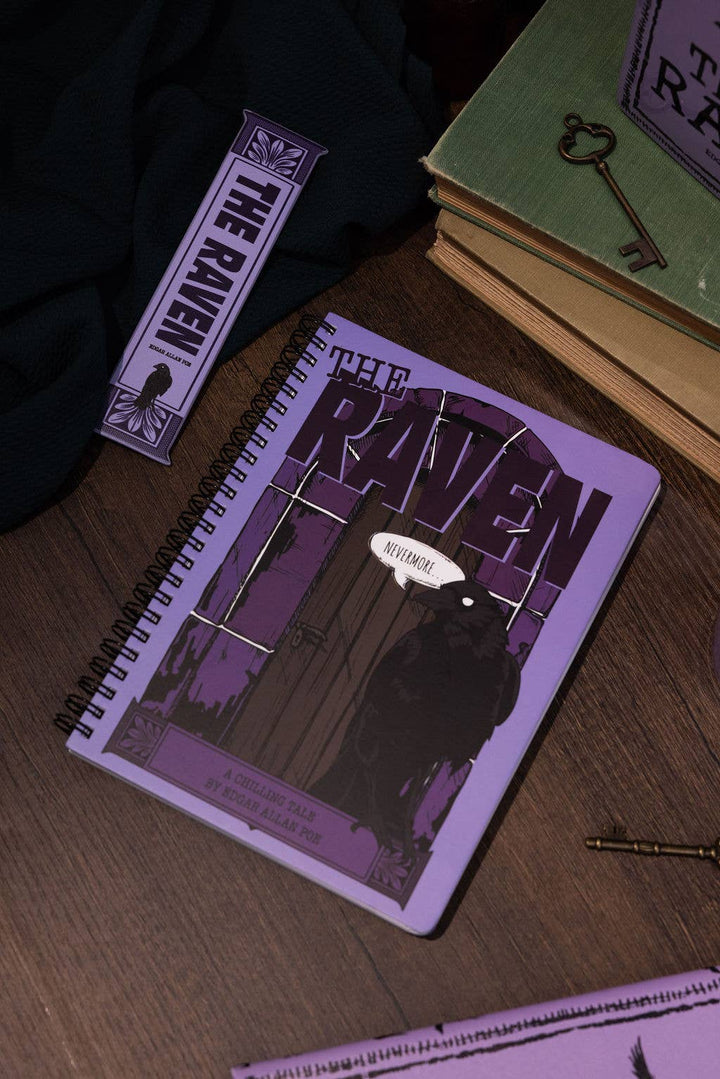Mini Notebook, The Raven - Purple