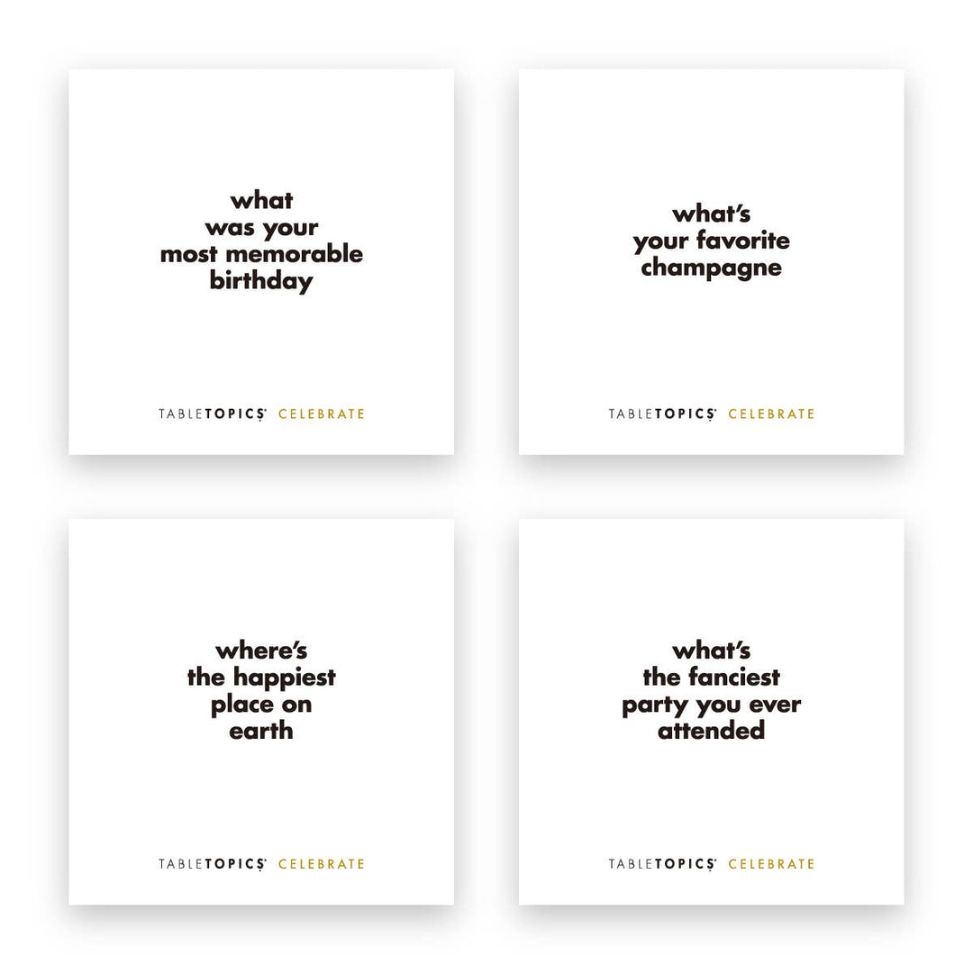 Tabletopics Celebrate! | Conversation Starters for Parties