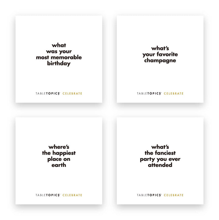 Tabletopics Celebrate! | Conversation Starters for Parties