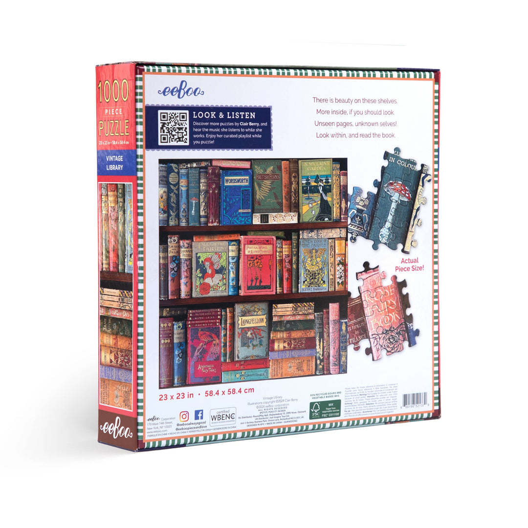 Vintage Library Puzzle, 1000 Piece
