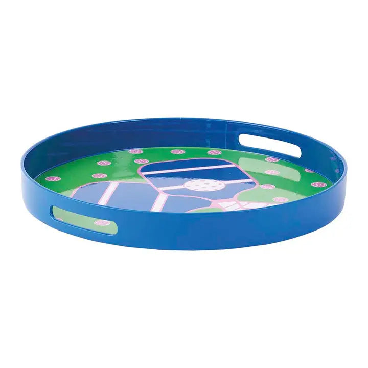 Pickleball Green 15" Round Tray