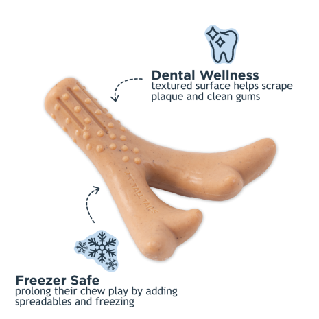 Antler Chew Dog Toy, Bacon Flavored