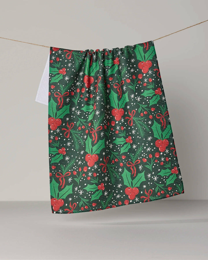 Ivory Sugarplum Florals Tea Towel
