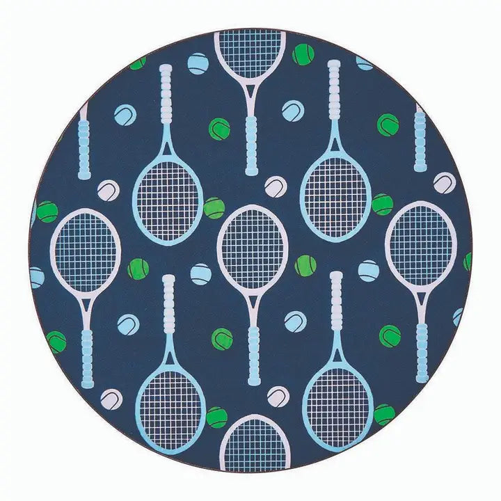 Tennis Round Coasters, Set Of 4