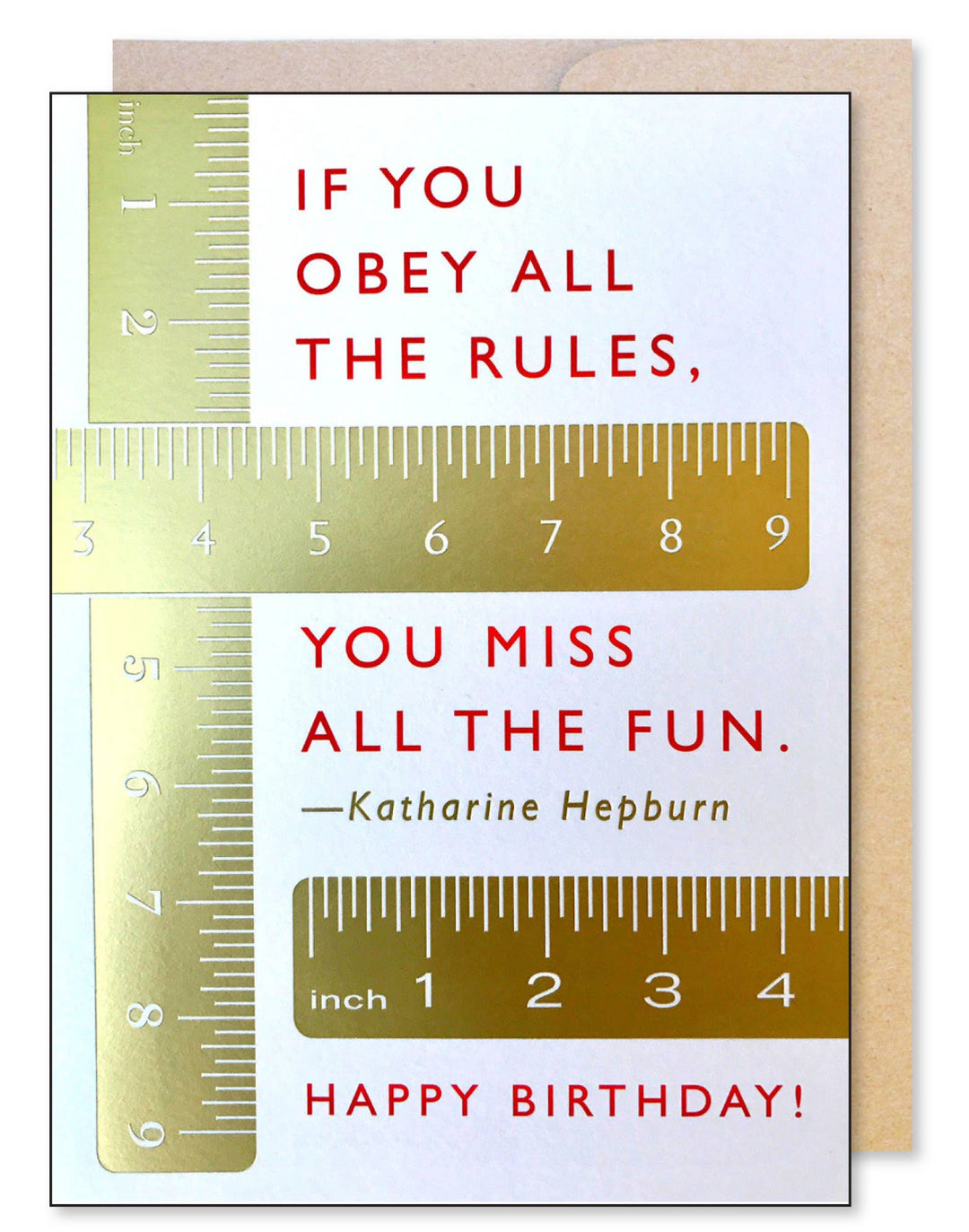 Birthday Card - Rulebreaker Quote