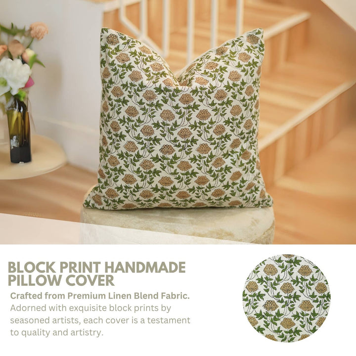 Bold Block Design Linen Blend Pillow, 20" x 20"