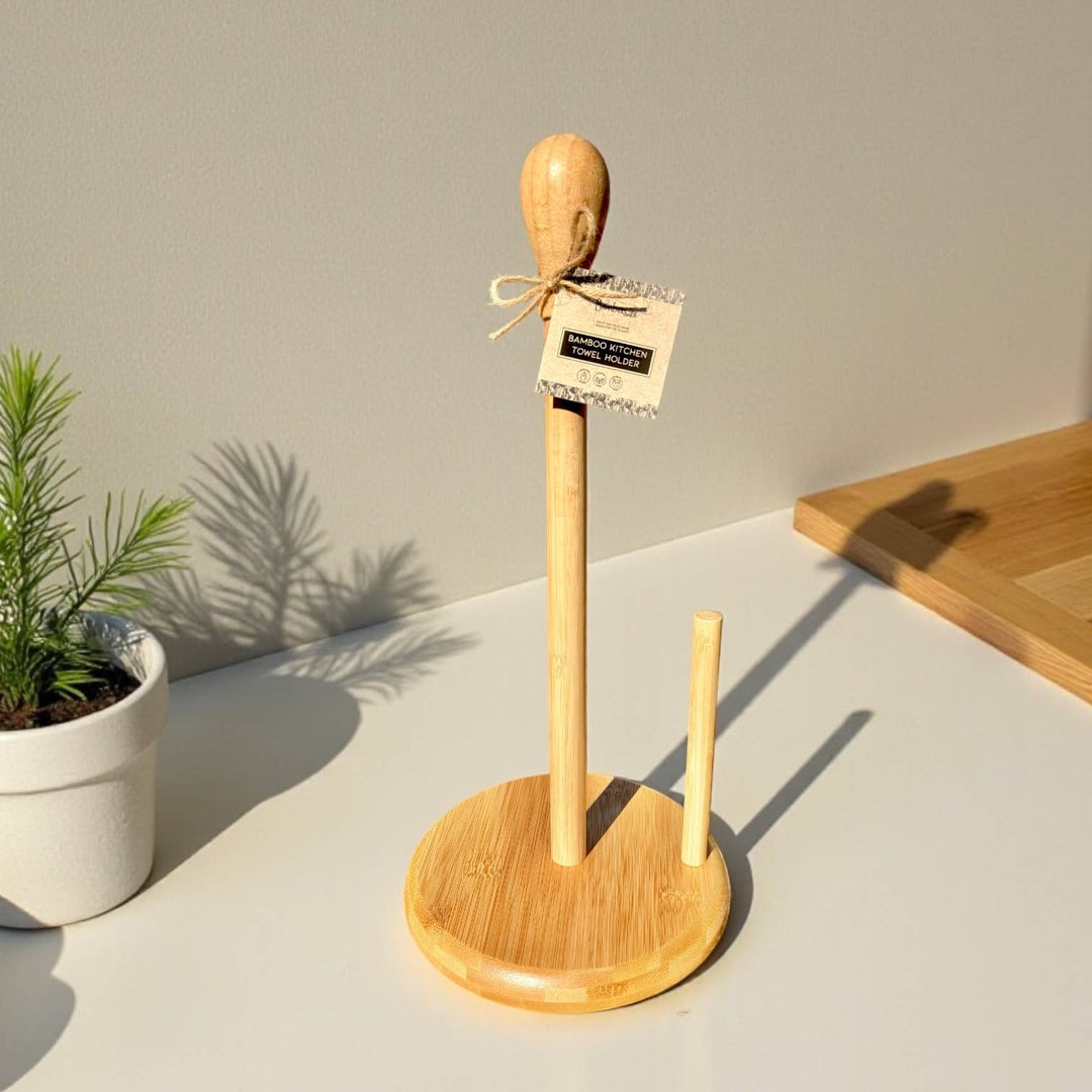 Bamboo Paper Towel Holder