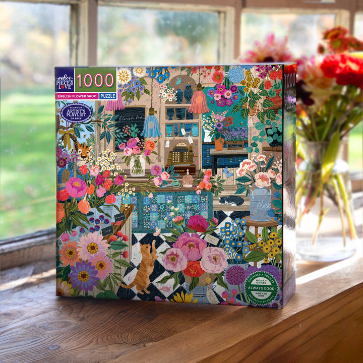 English Flower Shop Puzzle, 1000 Pieces