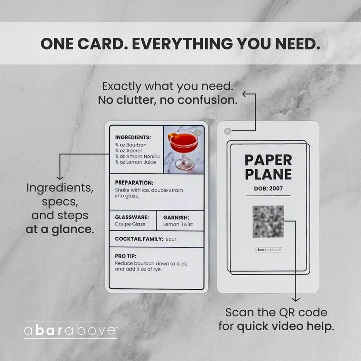 Cocktail Recipe Flash Cards
